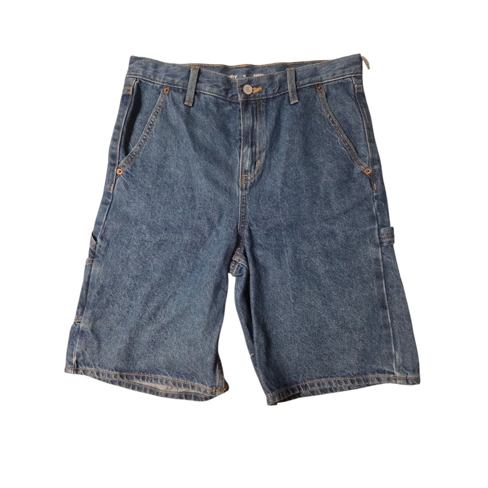 Old Navy Boys' Baggy Carpenter Denim Shorts Medium Wash 16 NWT